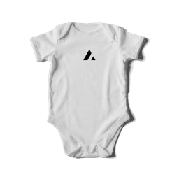 Acme Baby Onesie in White, front