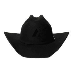 Acme Cowboy Hat in Black, front view